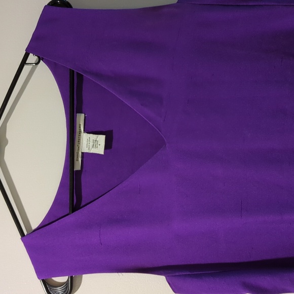 Diane Von Furstenberg purple silk dress size 4 - Picture 2 of 8
